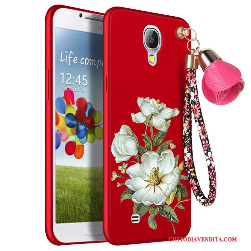 Custodia Samsung Galaxy S4 Silicone Leggere Morbido, Cover Samsung Galaxy S4 Protezione Macchiati Rosso