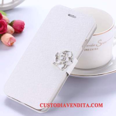 Custodia Samsung Galaxy S5 Pelle Bianco Coperchio Posteriore, Cover Samsung Galaxy S5 Folio Telefono