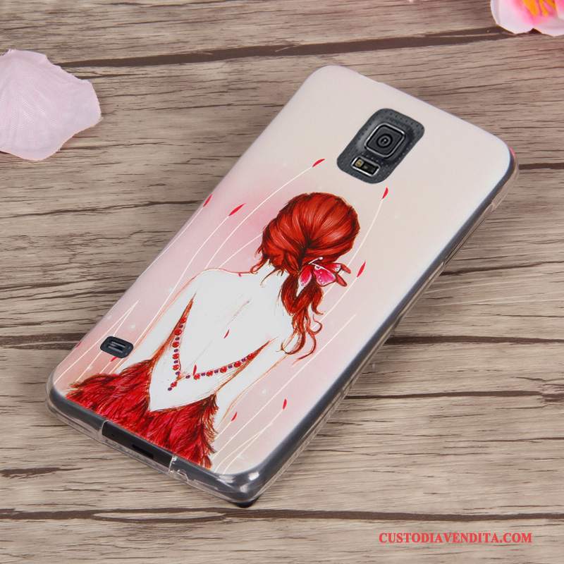 Custodia Samsung Galaxy S5 Silicone Morbido Rosso, Cover Samsung Galaxy S5 Protezione Anti-cadutatelefono