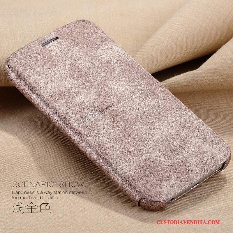 Custodia Samsung Galaxy S6 Folio Anti-caduta Affari, Cover Samsung Galaxy S6 Pelle Cachi Sottile