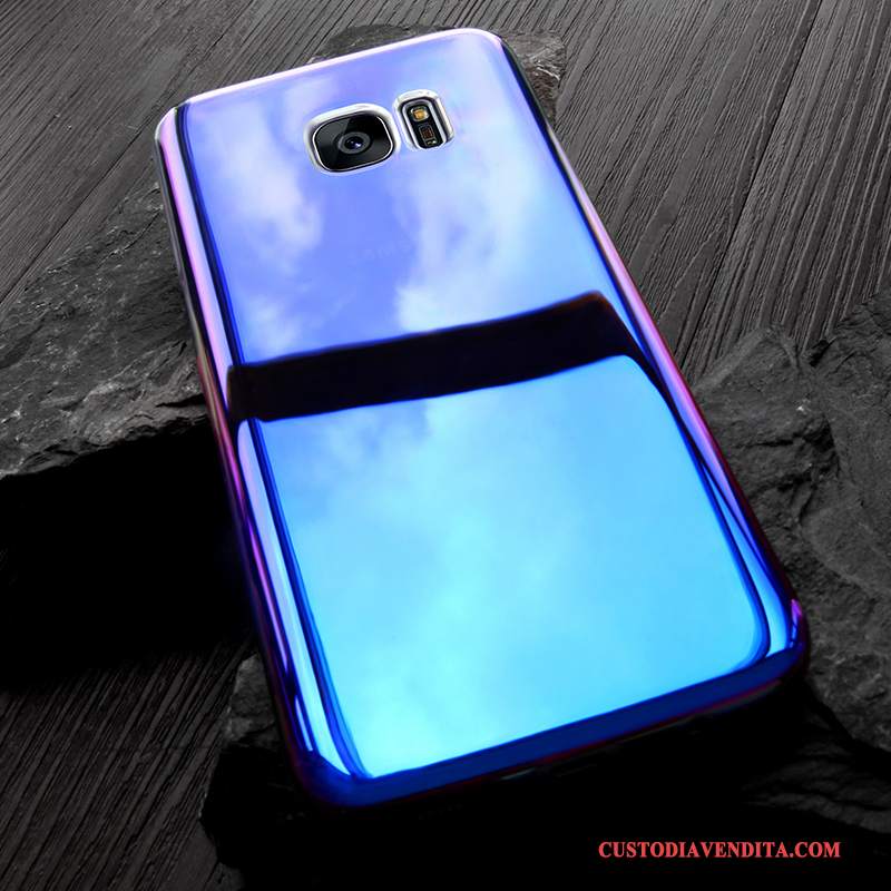 Custodia Samsung Galaxy S7 Creativo Telefono Anti-caduta, Cover Samsung Galaxy S7 Protezione Blu Trasparente