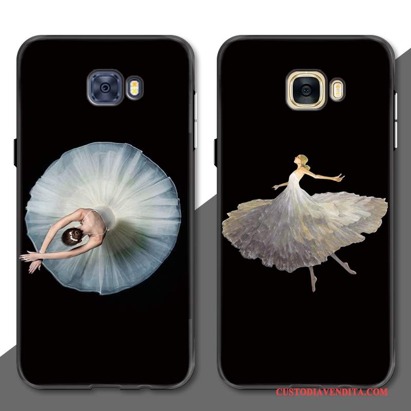 Custodia Samsung Galaxy S7 Edge Goffratura Di Personalità Anti-caduta, Cover Samsung Galaxy S7 Edge Creativo Nero Tendenza