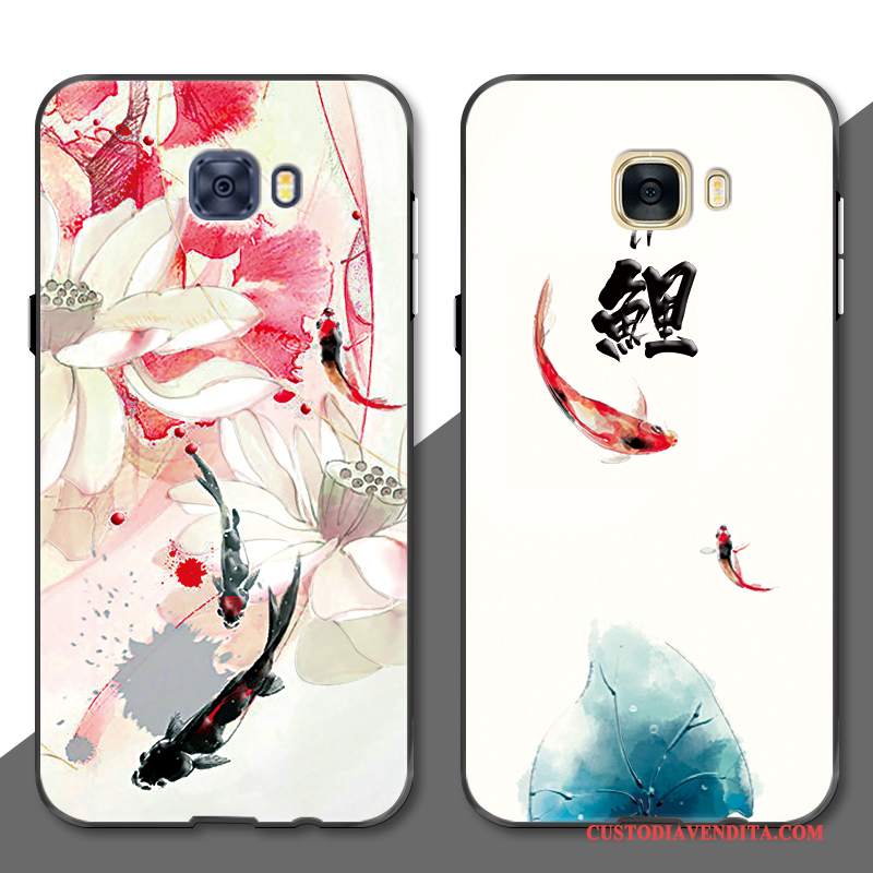 Custodia Samsung Galaxy S7 Edge Goffratura Telefono Carpa, Cover Samsung Galaxy S7 Edge Protezione Arte Tutto Incluso