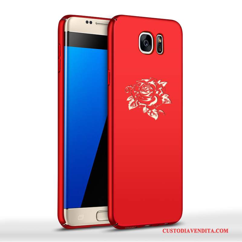 Custodia Samsung Galaxy S7 Edge Protezione Macchiatitelefono, Cover Samsung Galaxy S7 Edge Rosso Tendenza