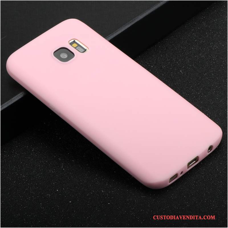 Custodia Samsung Galaxy S7 Edge Silicone Rosa Anti-caduta, Cover Samsung Galaxy S7 Edge Protezione Di Personalità Morbido