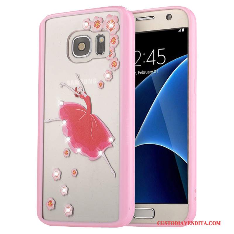 Custodia Samsung Galaxy S7 Protezione Rosa Morbido, Cover Samsung Galaxy S7 Colore Telefono