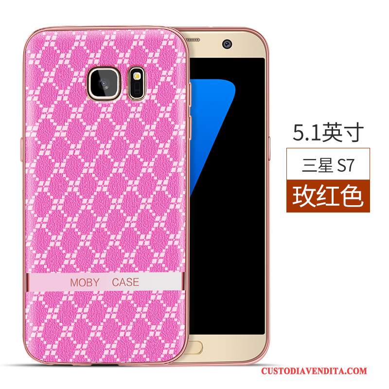 Custodia Samsung Galaxy S7 Silicone Affari Anti-caduta, Cover Samsung Galaxy S7 Protezione Leggere Rosa