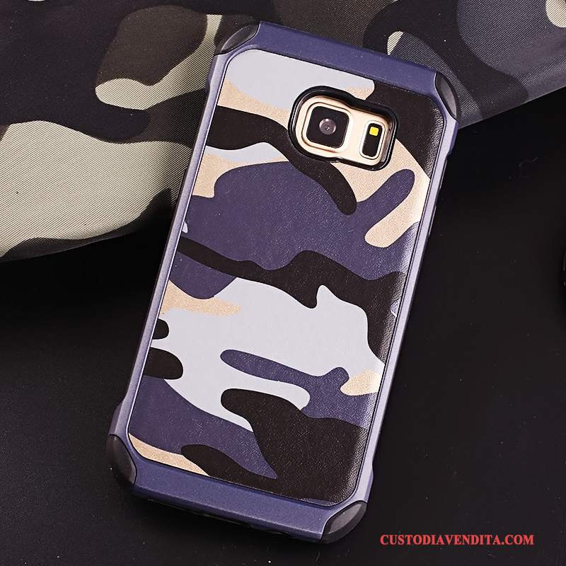 Custodia Samsung Galaxy S7 Silicone Camuffamento Anti-caduta, Cover Samsung Galaxy S7 Protezione Telefono Blu