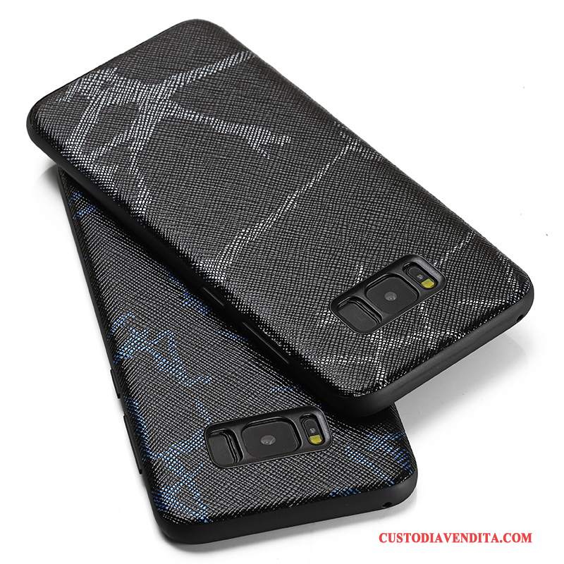 Custodia Samsung Galaxy S8 Creativo Anti-caduta Nero, Cover Samsung Galaxy S8 Pelle Telefono Tutto Incluso