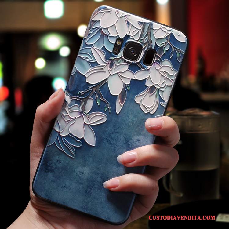 Custodia Samsung Galaxy S8 Creativo Blu Scuro Morbido, Cover Samsung Galaxy S8 Silicone Telefono Di Personalità