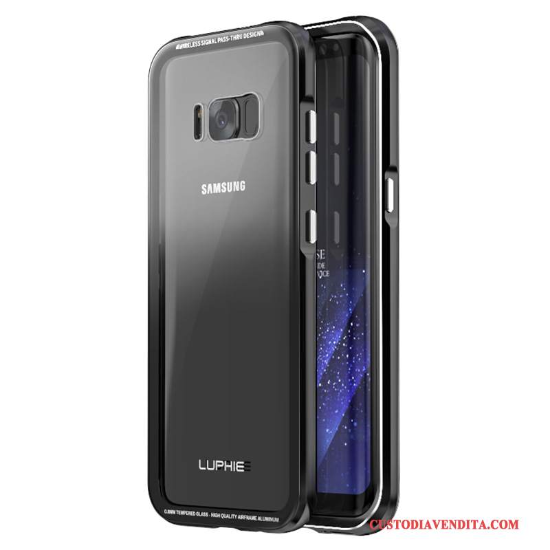 Custodia Samsung Galaxy S8 Creativo Nero Telaio, Cover Samsung Galaxy S8 Protezione Metallotelefono