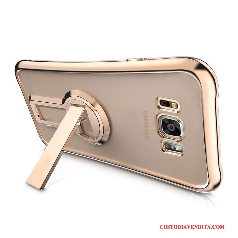 Custodia Samsung Galaxy S8 Creativo Oro Trasparente, Cover Samsung Galaxy S8 Protezione Morbido Tendenza