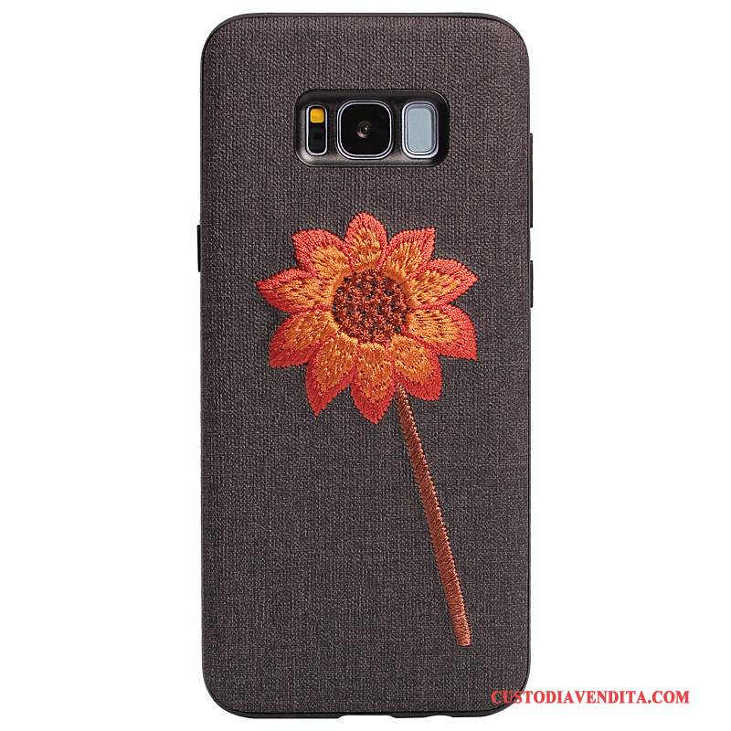 Custodia Samsung Galaxy S8 Creativo Ricamo Tutto Incluso, Cover Samsung Galaxy S8 Protezione Nerotelefono