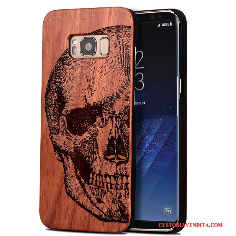 Custodia Samsung Galaxy S8 Legno Massello Anti-caduta Difficile, Cover Samsung Galaxy S8 Protezione Telefono Scultura