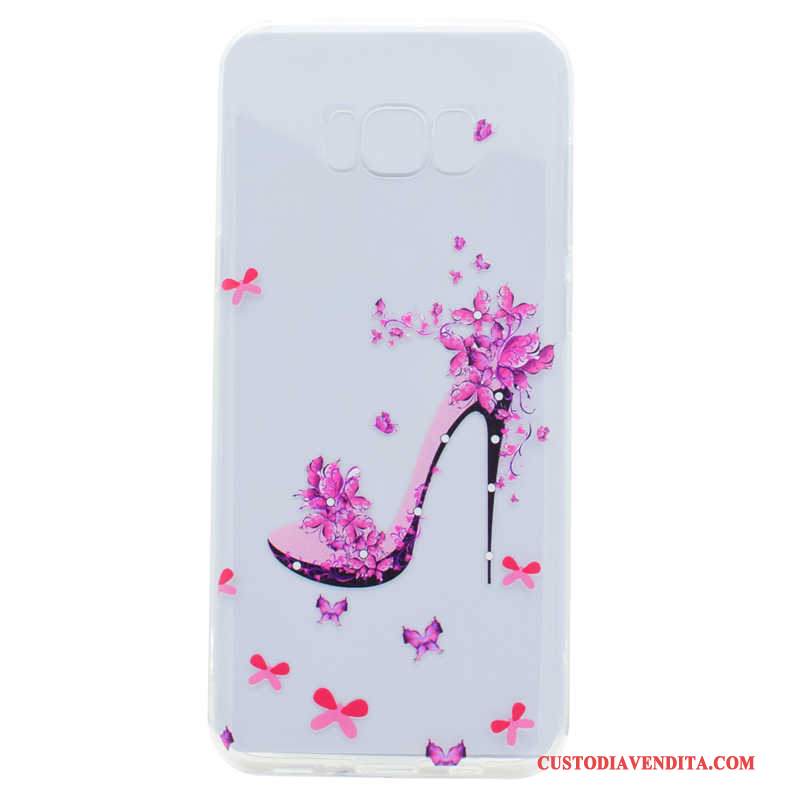 Custodia Samsung Galaxy S8 Pelle Fresco Rosa, Cover Samsung Galaxy S8 Cartone Animato Telefono Stampati