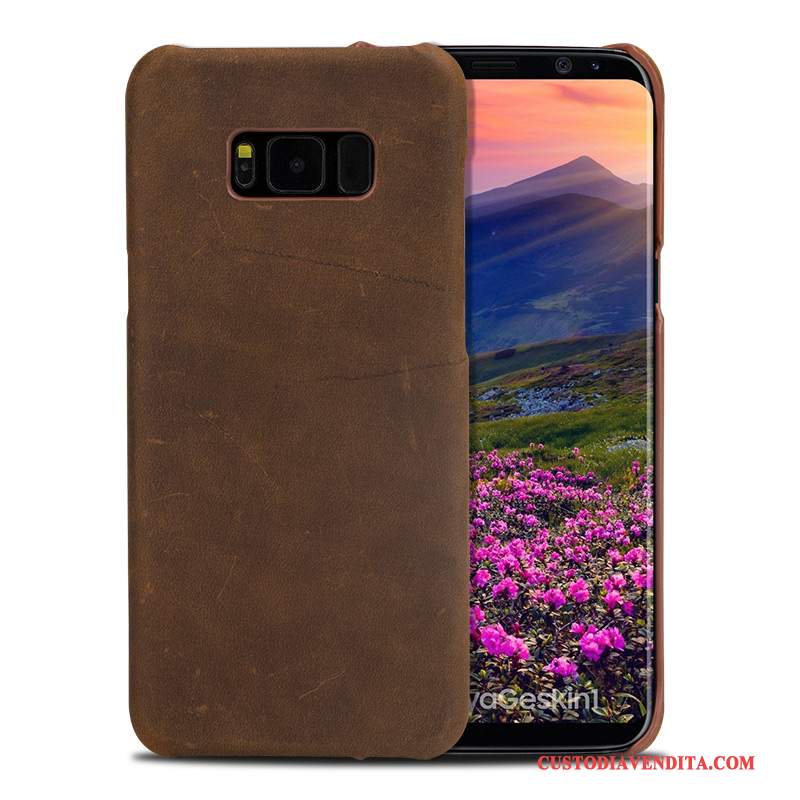 Custodia Samsung Galaxy S8+ Pelle High End Lusso, Cover Samsung Galaxy S8+ Moda Tendenzatelefono