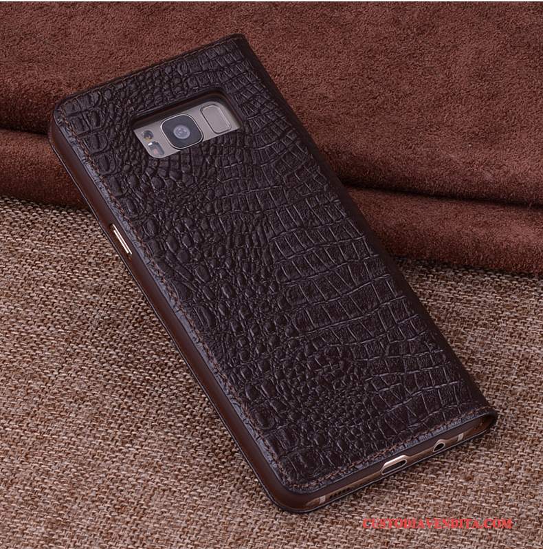 Custodia Samsung Galaxy S8+ Pelle Marronetelefono, Cover Samsung Galaxy S8+ Protezione