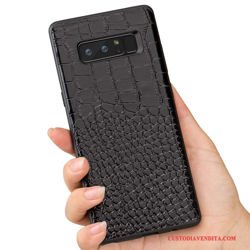 Custodia Samsung Galaxy S8 Pelle Nero Sottile, Cover Samsung Galaxy S8 Creativo Telefono Affari