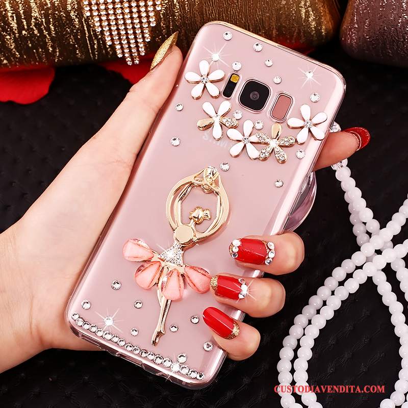 Custodia Samsung Galaxy S8+ Protezione Anti-caduta Rosa, Cover Samsung Galaxy S8+ Strass Telefono