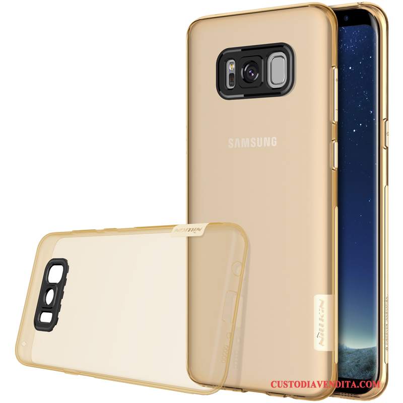 Custodia Samsung Galaxy S8+ Protezione Oro Morbido, Cover Samsung Galaxy S8+ Trasparente