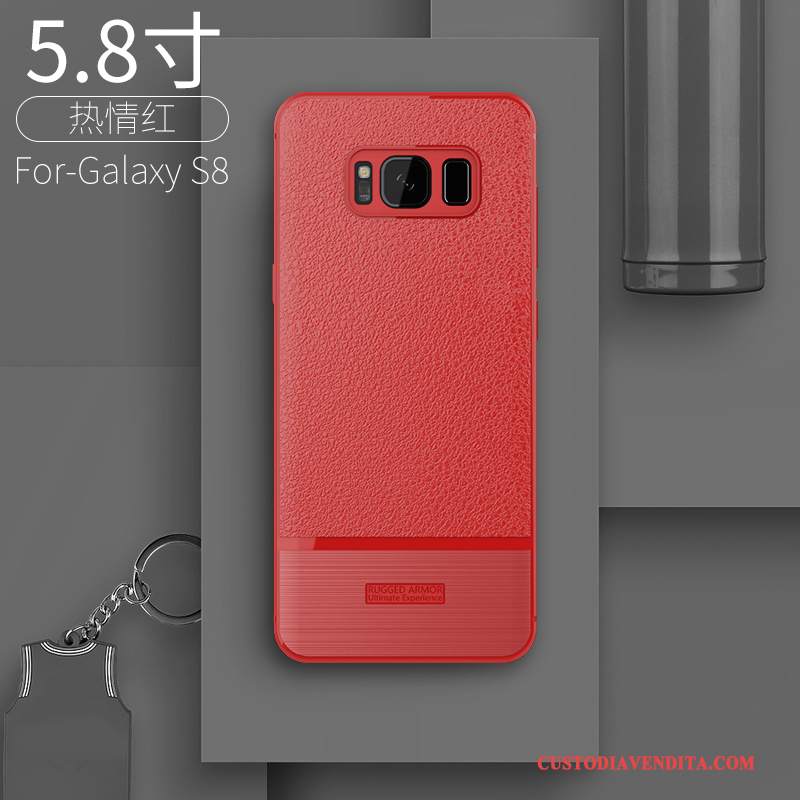 Custodia Samsung Galaxy S8 Protezione Tendenza Di Personalità, Cover Samsung Galaxy S8 Creativo Rossotelefono