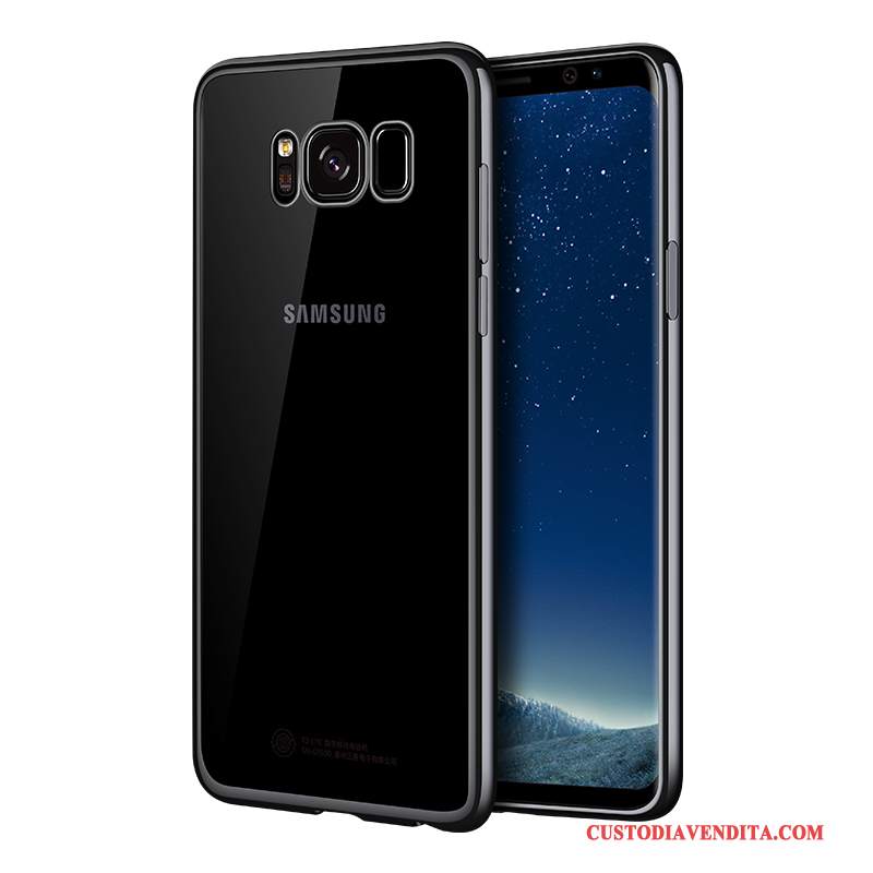 Custodia Samsung Galaxy S8+ Silicone Anti-caduta Morbido, Cover Samsung Galaxy S8+ Protezione Trasparente Nero