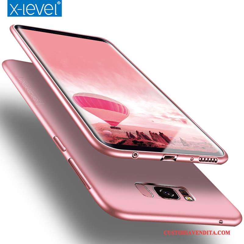 Custodia Samsung Galaxy S8 Silicone Morbido Sottile, Cover Samsung Galaxy S8 Protezione Tutto Incluso Rosa