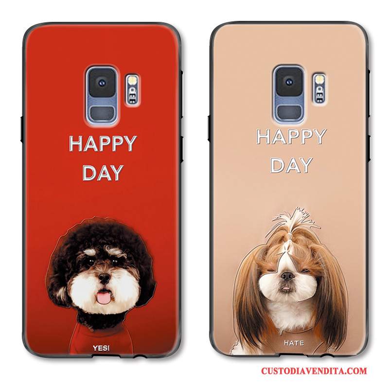 Custodia Samsung Galaxy S9 Colore Telefono Rosso, Cover Samsung Galaxy S9 Cartone Animato Bello Cachi