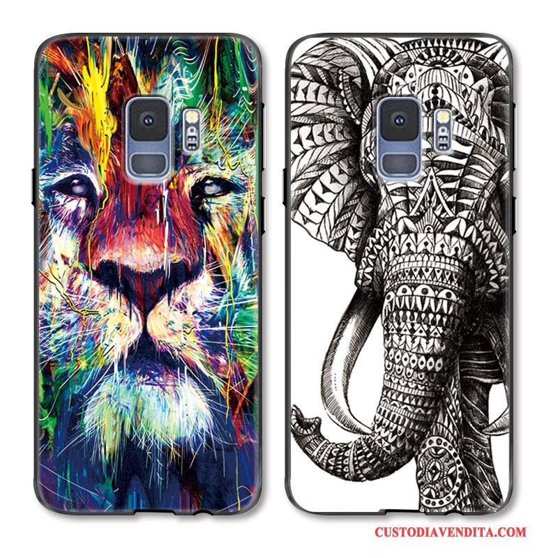 Custodia Samsung Galaxy S9+ Creativo Animale Colorato, Cover Samsung Galaxy S9+ Colore Telefono Di Personalità