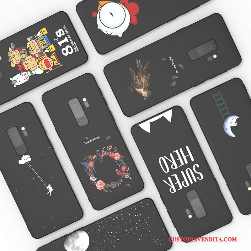 Custodia Samsung Galaxy S9 Creativo Nero Anti-caduta, Cover Samsung Galaxy S9 Protezione Morbido Macchiati