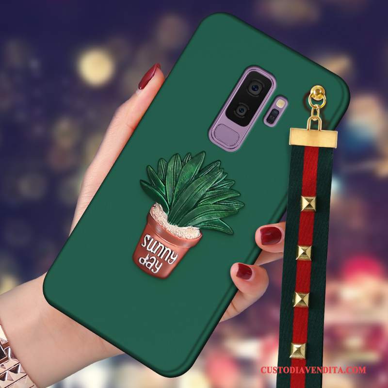 Custodia Samsung Galaxy S9 Creativo Verde Scuro Macchiati, Cover Samsung Galaxy S9 Silicone Di Personalità Tutto Incluso