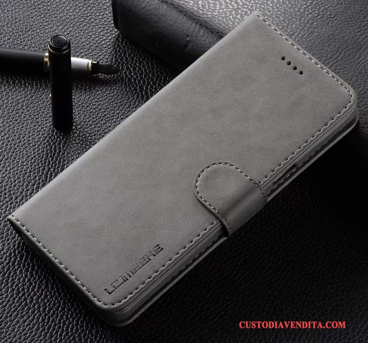 Custodia Samsung Galaxy S9+ Folio Anti-caduta Tutto Incluso, Cover Samsung Galaxy S9+ Pelle Morbido Grigio