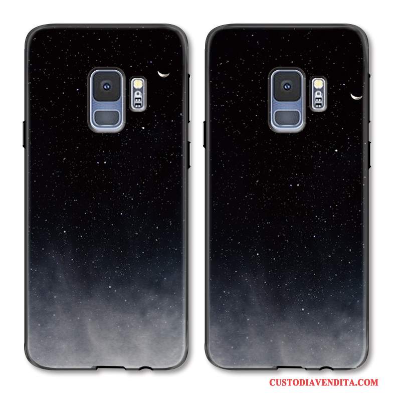 Custodia Samsung Galaxy S9 Goffratura Tendenza Stellato, Cover Samsung Galaxy S9 Silicone Telefono Semplici