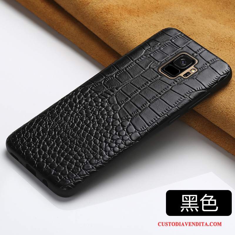 Custodia Samsung Galaxy S9 Pelle Anti-caduta Nero, Cover Samsung Galaxy S9 Creativo Di Personalità Tutto Incluso