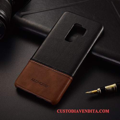 Custodia Samsung Galaxy S9+ Pelle Sottile Nero, Cover Samsung Galaxy S9+ Protezione Telefono