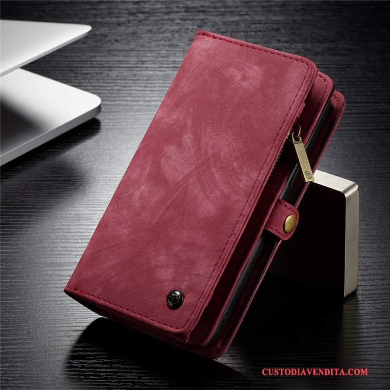 Custodia Samsung Galaxy S9 Portafoglio Rossotelefono, Cover Samsung Galaxy S9 Pelle Borse Carta