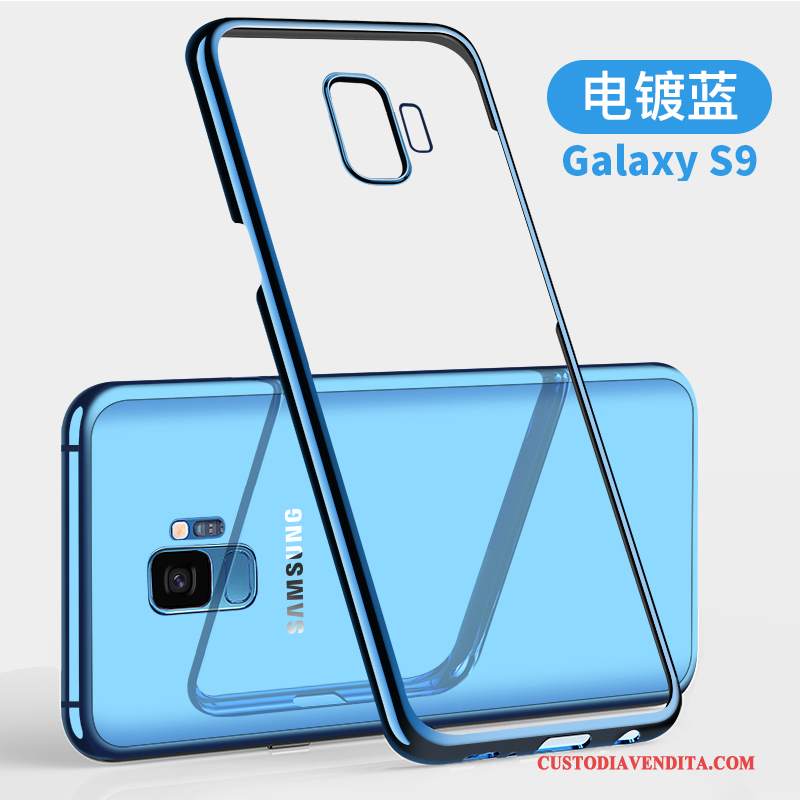 Custodia Samsung Galaxy S9 Protezione Anti-caduta Blu, Cover Samsung Galaxy S9 Tutto Incluso Trasparente
