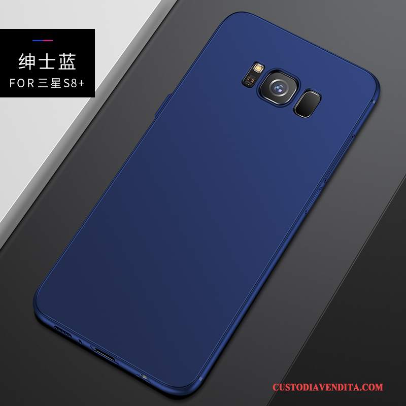 Custodia Samsung Galaxy S9 Protezione Anti-caduta Blu, Cover Samsung Galaxy S9 Vetro Temperato Metallo