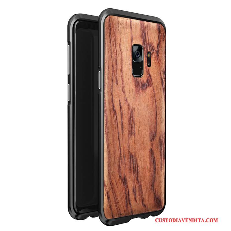 Custodia Samsung Galaxy S9 Protezione Legno Coperchio Posteriore, Cover Samsung Galaxy S9 Macchiatitelefono