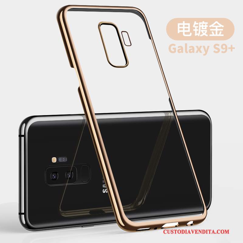 Custodia Samsung Galaxy S9+ Protezione Oro Sottile, Cover Samsung Galaxy S9+ Tutto Incluso Anti-caduta