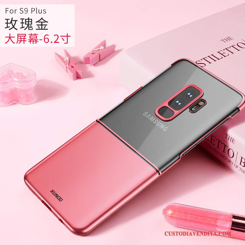 Custodia Samsung Galaxy S9+ Protezione Sottile Difficile, Cover Samsung Galaxy S9+ Anti-caduta Rosa