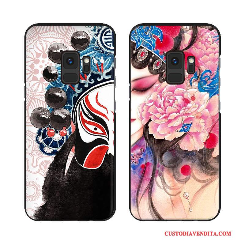 Custodia Samsung Galaxy S9+ Protezione Tridimensionale Stile Cinese, Cover Samsung Galaxy S9+ Colore Anti-caduta Personalizza