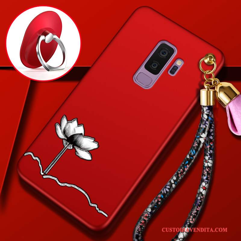 Custodia Samsung Galaxy S9+ Protezione Tutto Incluso Anti-caduta, Cover Samsung Galaxy S9+ Rosso Tendenza