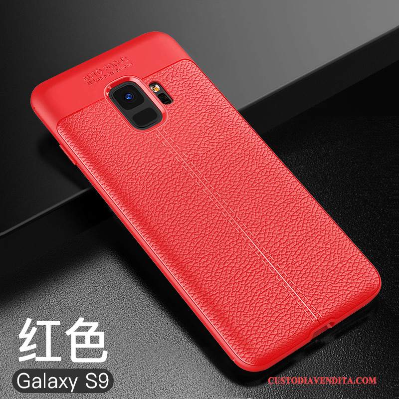 Custodia Samsung Galaxy S9 Silicone Nuovo Tutto Incluso, Cover Samsung Galaxy S9 Protezione Anti-caduta Rosso