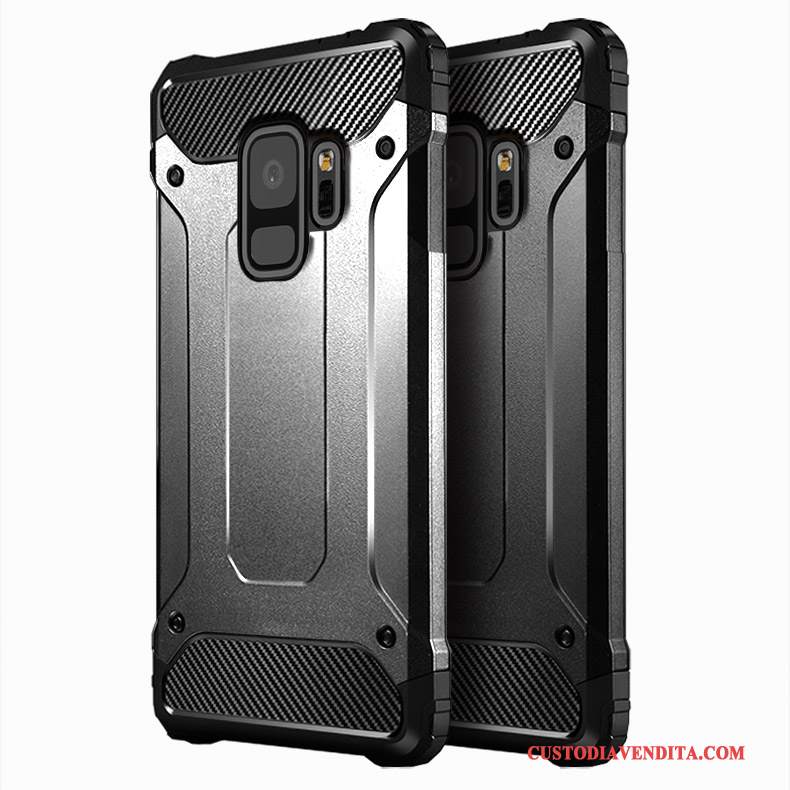 Custodia Samsung Galaxy S9 Silicone Telefono Anti-caduta, Cover Samsung Galaxy S9 Difficile Argento