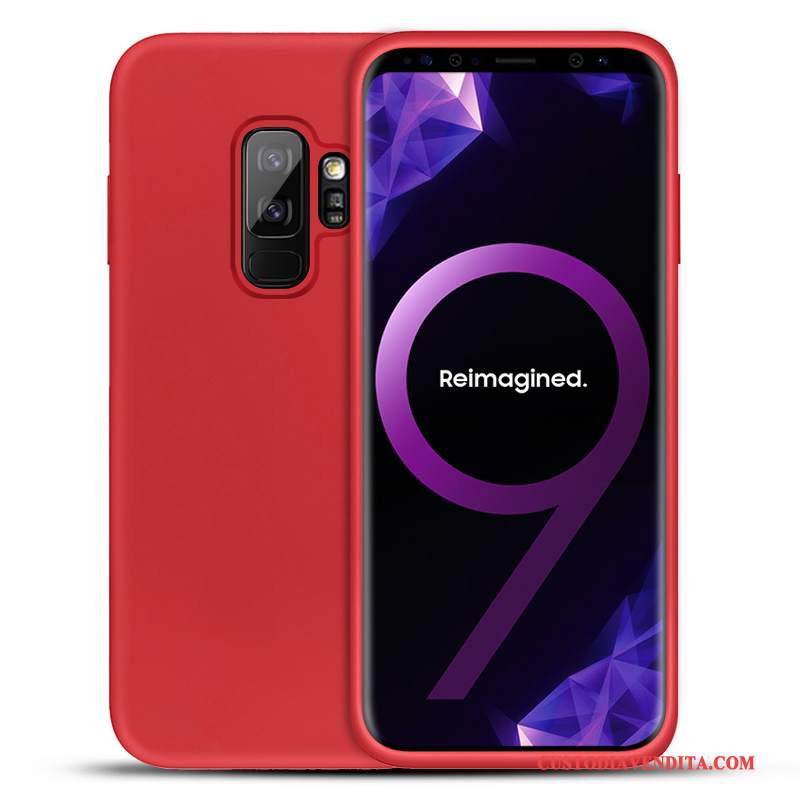 Custodia Samsung Galaxy S9+ Silicone Telefono Rosso, Cover Samsung Galaxy S9+ Protezione Tutto Incluso Anti-caduta