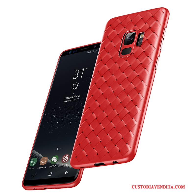 Custodia Samsung Galaxy S9 Silicone Tutto Incluso Rosso, Cover Samsung Galaxy S9 Protezione Telefono Anti-caduta