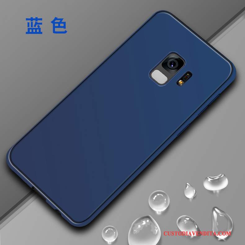 Custodia Samsung Galaxy S9+ Silicone Tutto Incluso Tendenza, Cover Samsung Galaxy S9+ Protezione Macchiati Blu Scuro