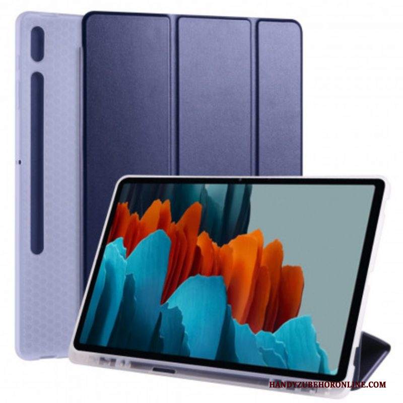 Custodia Samsung Galaxy Tab S8 Plus / Tab S7 Plus Silicone E Finta Pelle