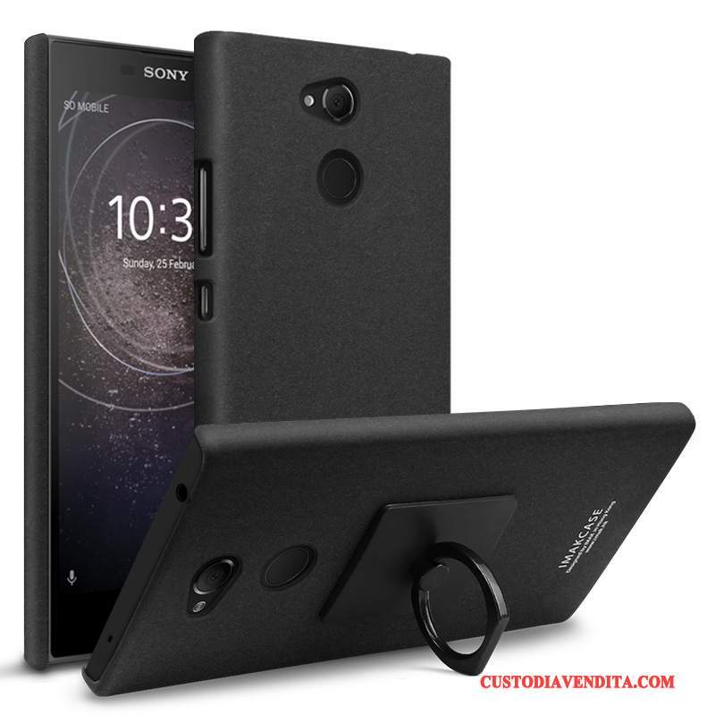 Custodia Sony Xperia L2 Creativo Supporto Nero, Cover Sony Xperia L2 Protezione Macchiati Ring